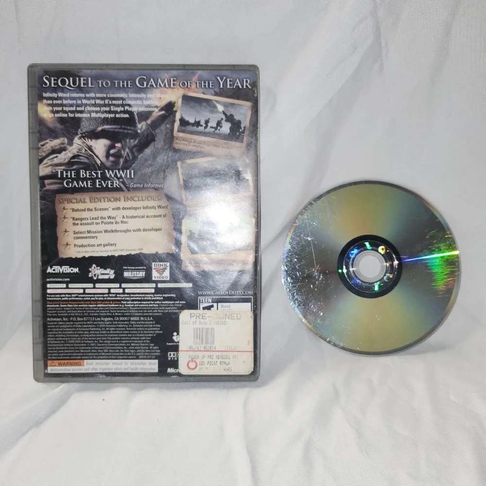 Call of Duty 2 Special Edition Platinum Hits Xbox 360 Activision WWII‎ Shooter